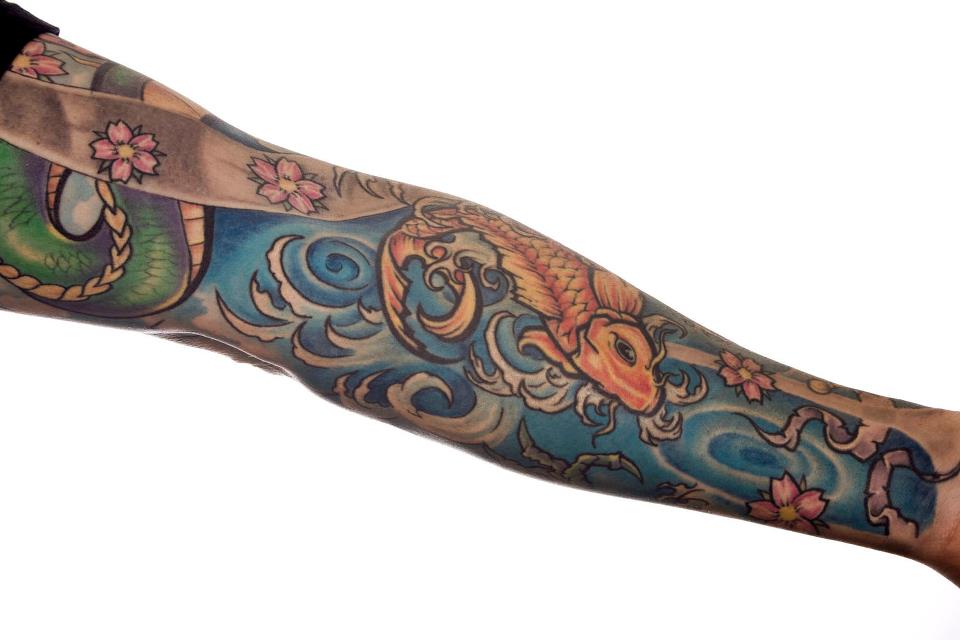 Oriental Tattoo Sleeve with Koi by Kyle